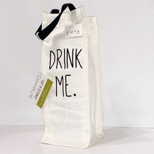 3/$12 Wine Canvas Bag ‘DRINK ME’ NWT